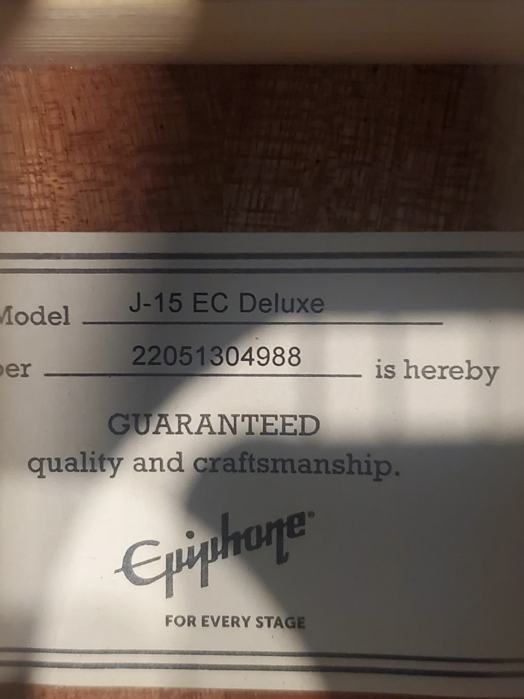 Epiphone J-15 EC Deluxe Acoustic Guitar - photo 3