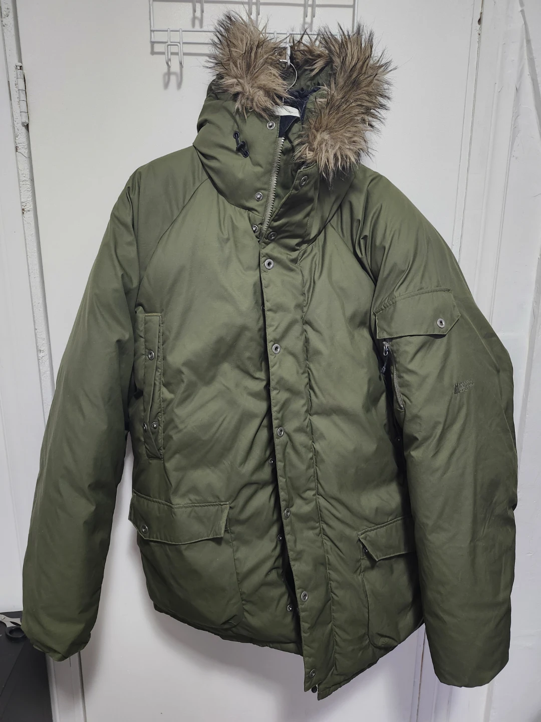 Olive Green Down Parka Jacket - photo 3