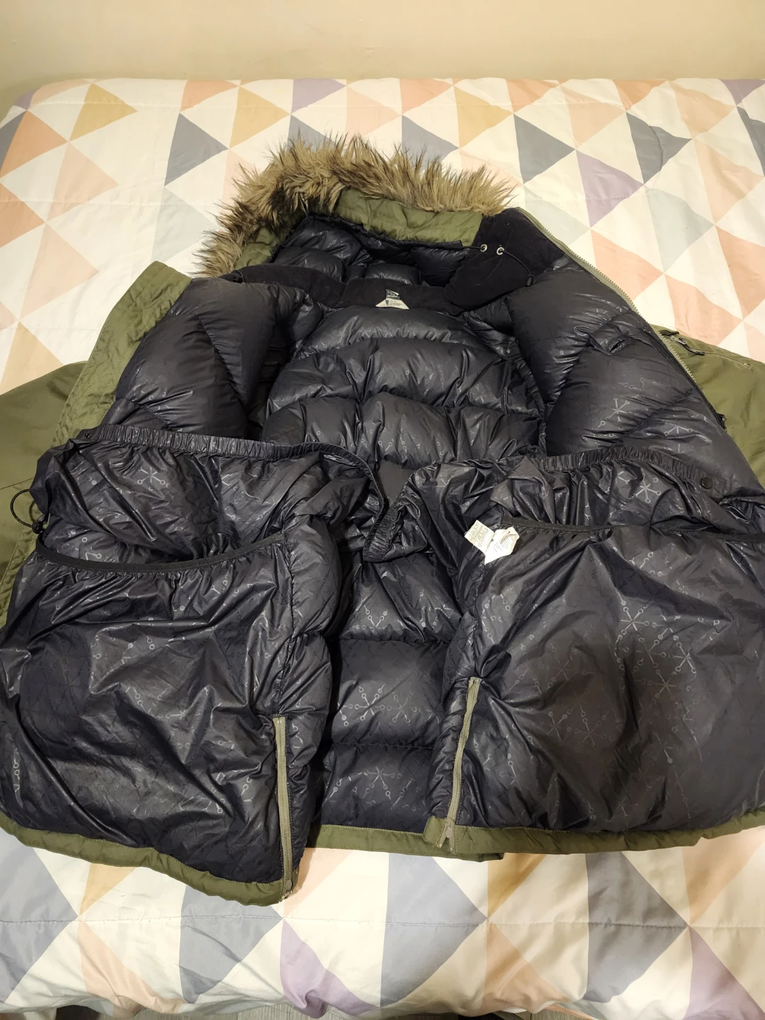 Olive Green Down Parka Jacket - photo 5