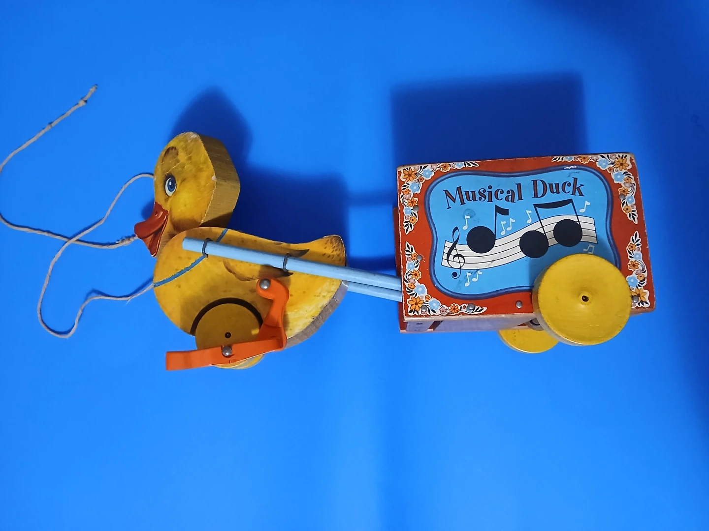 Vintage Musical Duck Pull Toy