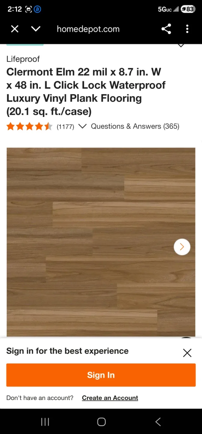 New Lifeproof Clermont Elm Vinyl Plank Flooring