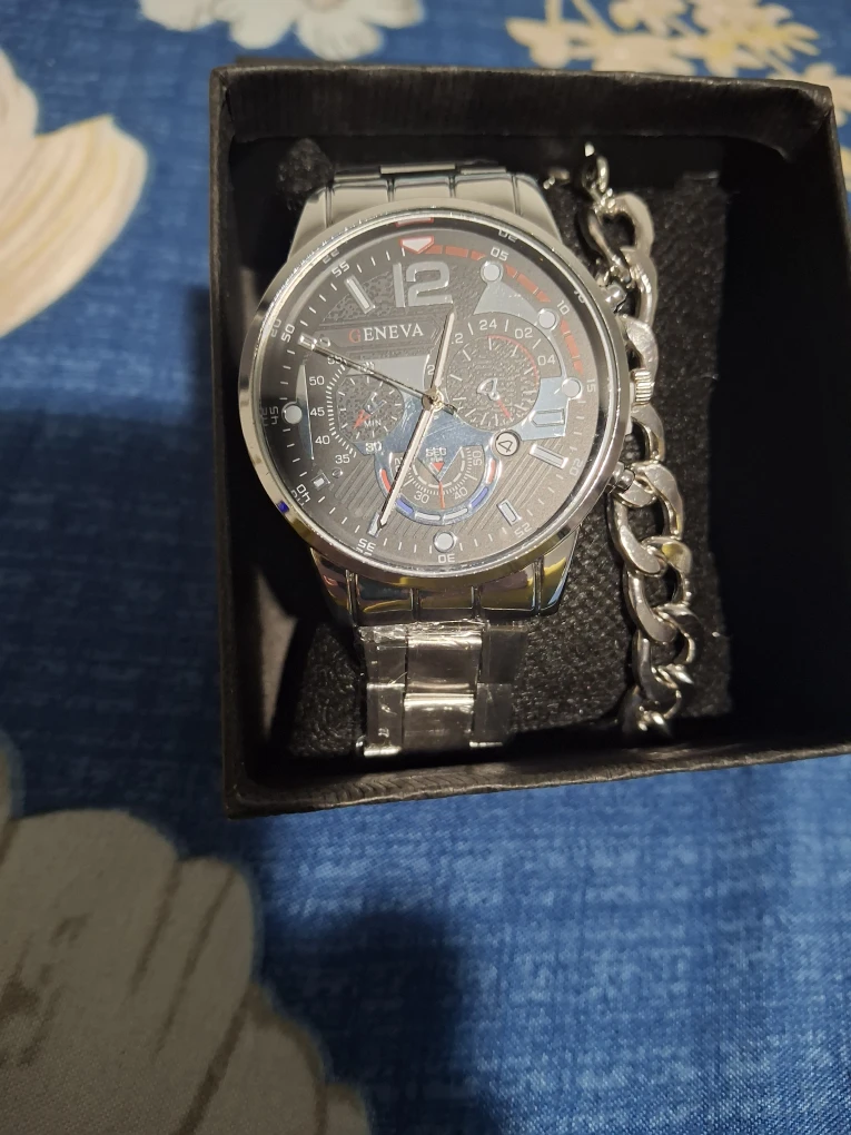 Geneva Silver Watch & Bracelet Set - photo 4