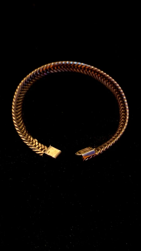 ✨12K GOLD BRACELET (Herringbone Pattern) - photo 2