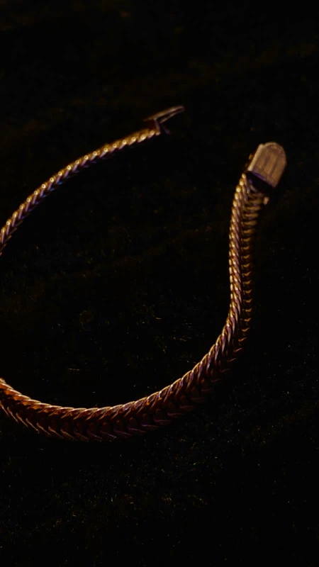 ✨12K GOLD BRACELET (Herringbone Pattern) - photo 4