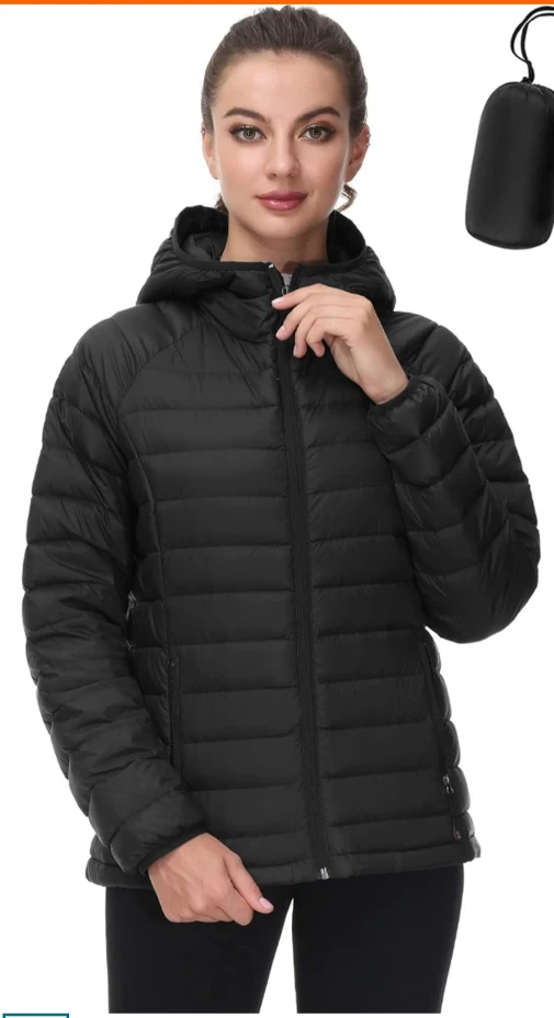 Black Puffer Jacket winter parka size small