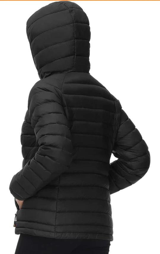 Black Puffer Jacket winter parka size small - photo 2