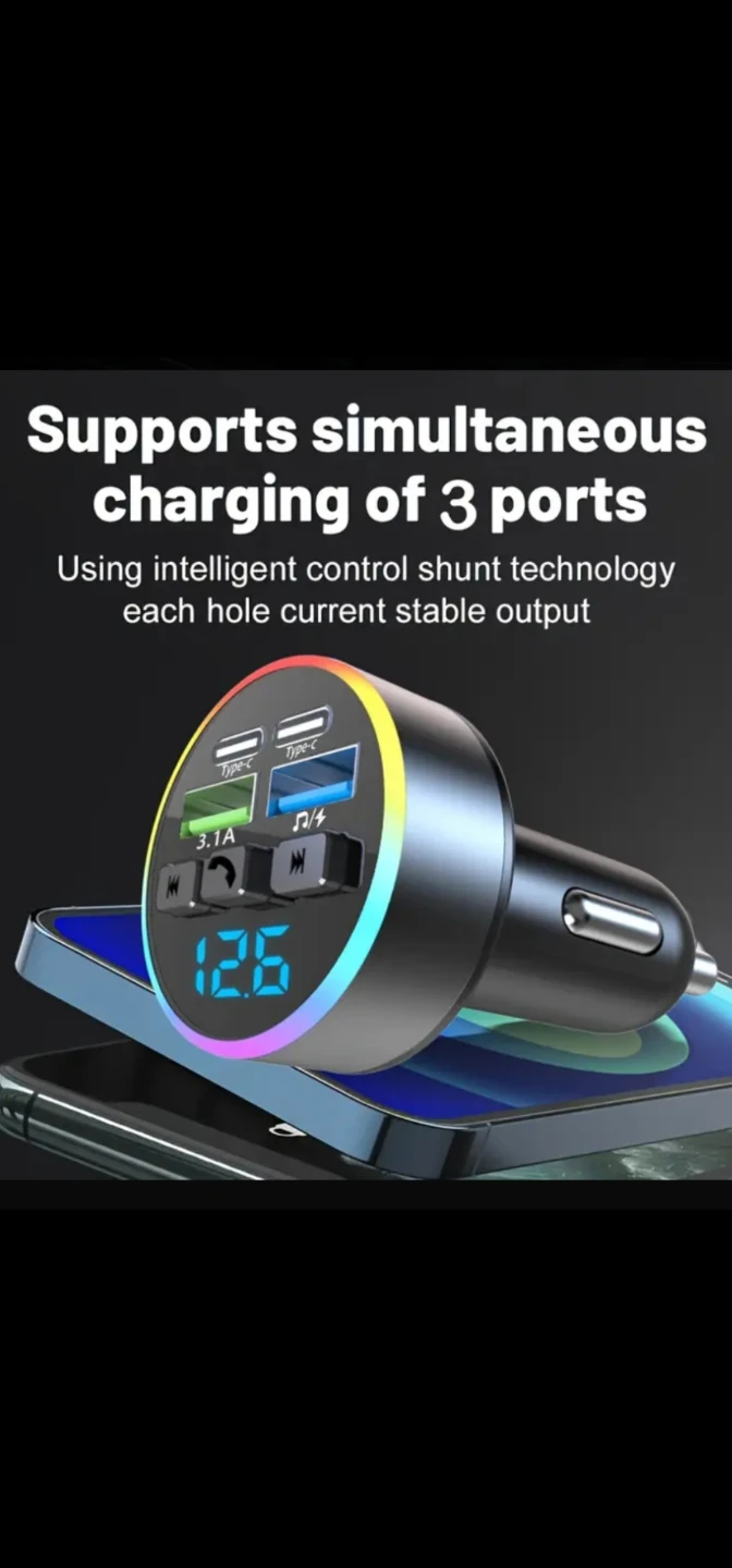 3-Port USB Car Charger - Super Fast Charging - photo 2