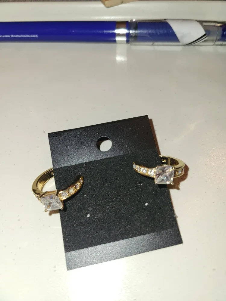 Gold-tone Earrings with Cubic Zirconia