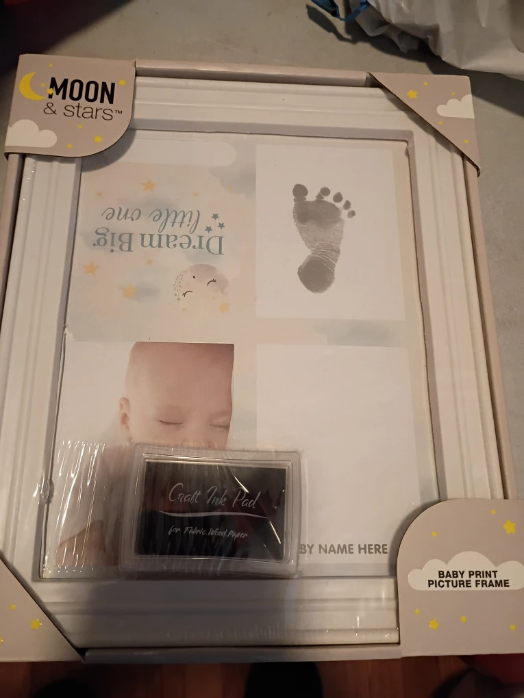 Moon & Stars Baby Print Picture Frame - New