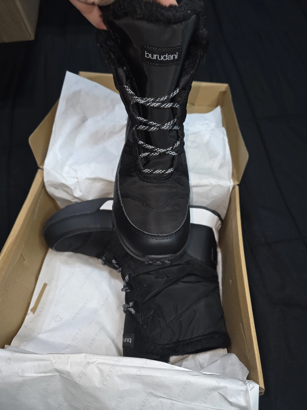 Burudani Black Winter Boots 8.5