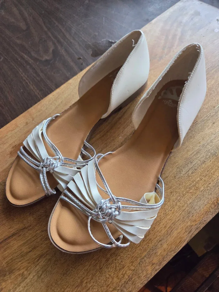 Ferracheidos White & Silver Sandals image indicator(2)