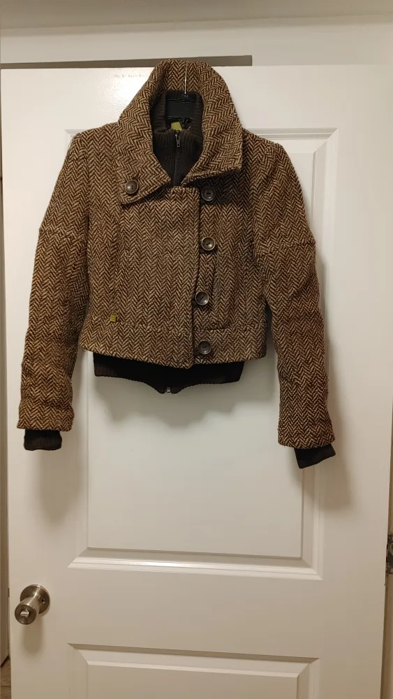 Brown Wool Blend Jacket size xs