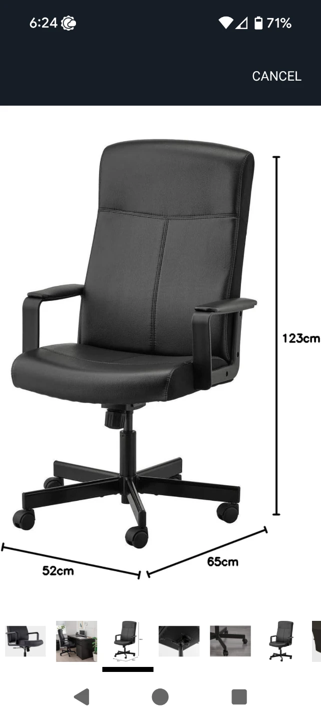 IKEA MILLBERGET swivel chair