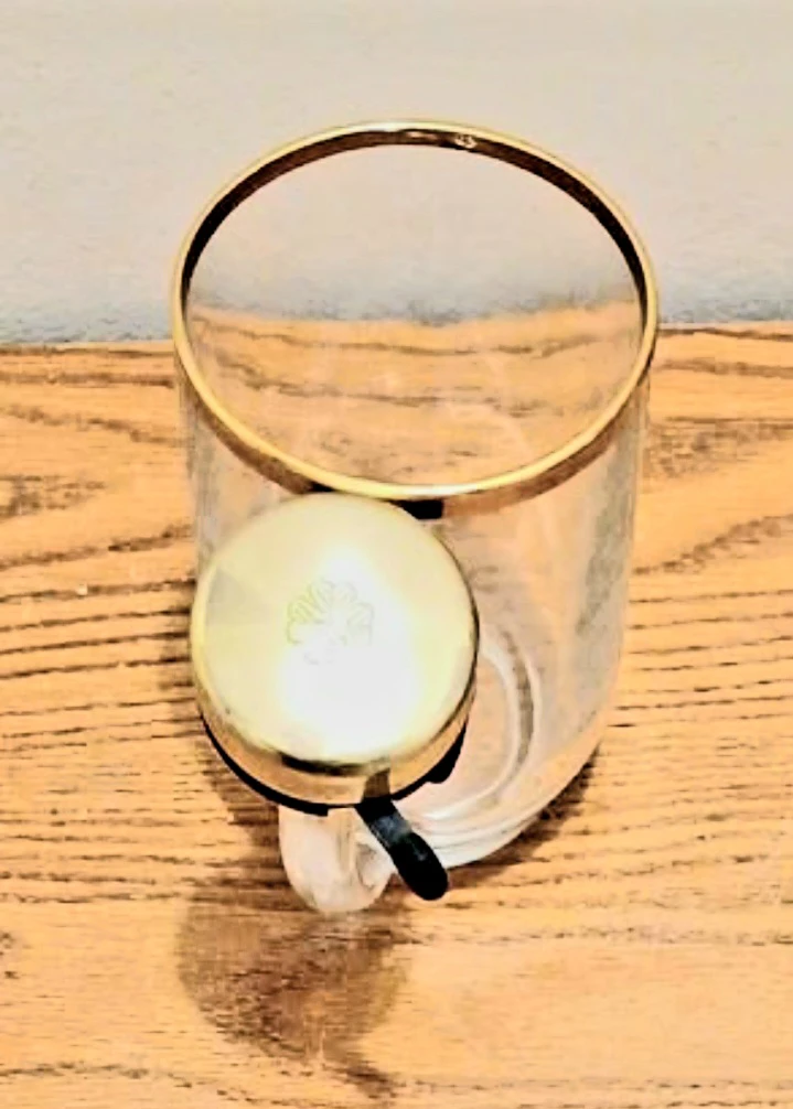 Unique Gold Plated French Bell Ringer Beer Stein - photo 2