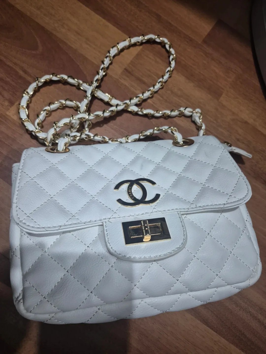 White Quilted Chain Bag