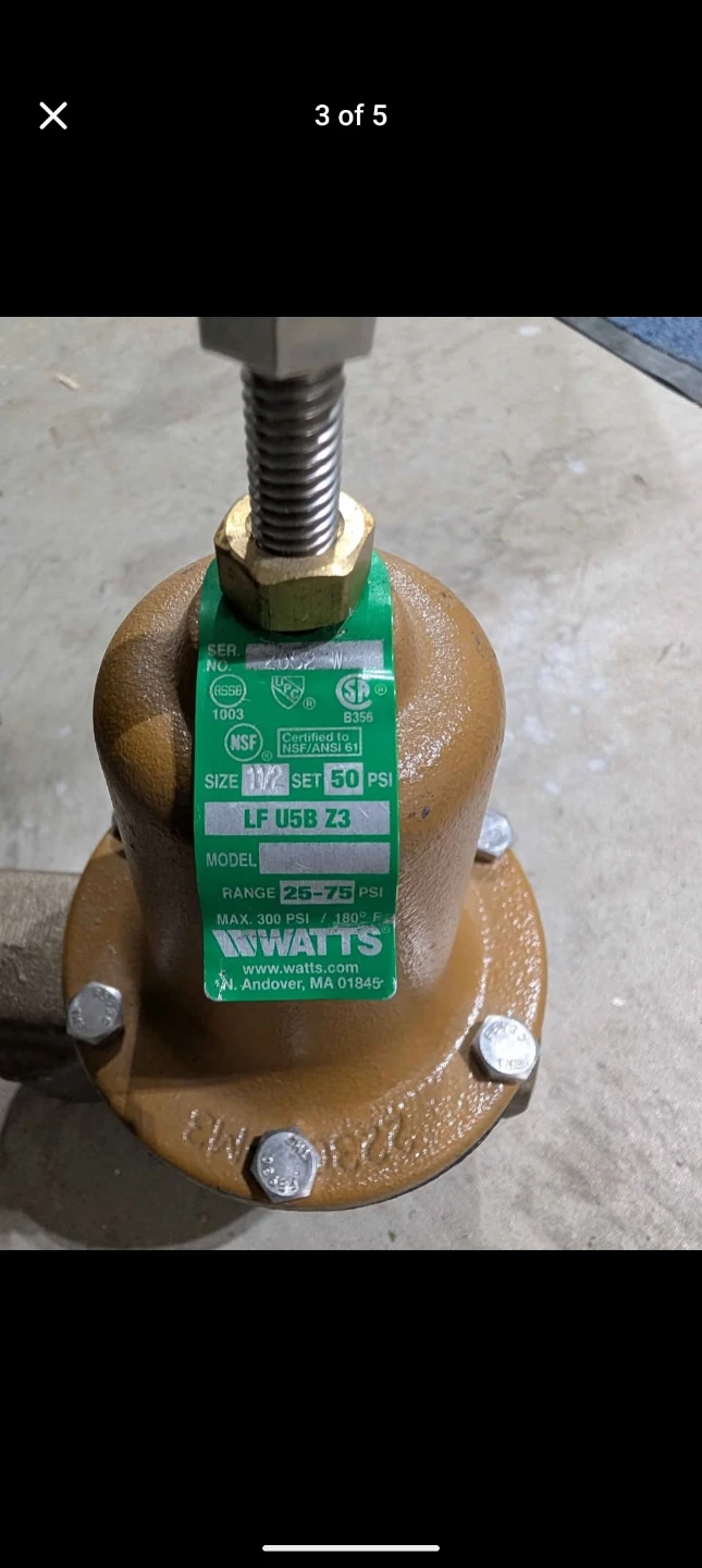 Watts 1-1/2 In LFU5B-Z3 Water Pressure Reducing Valve - photo 2