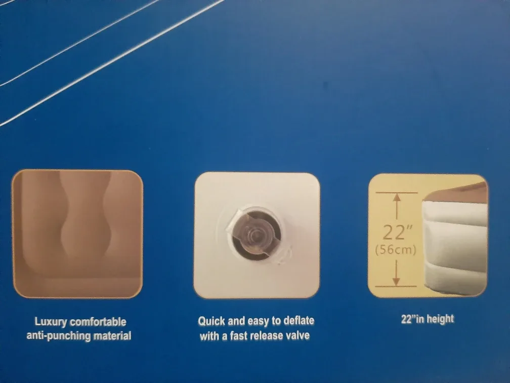 Etekcity Queen Size Raised Air Bed - New in Box! image indicator(2)