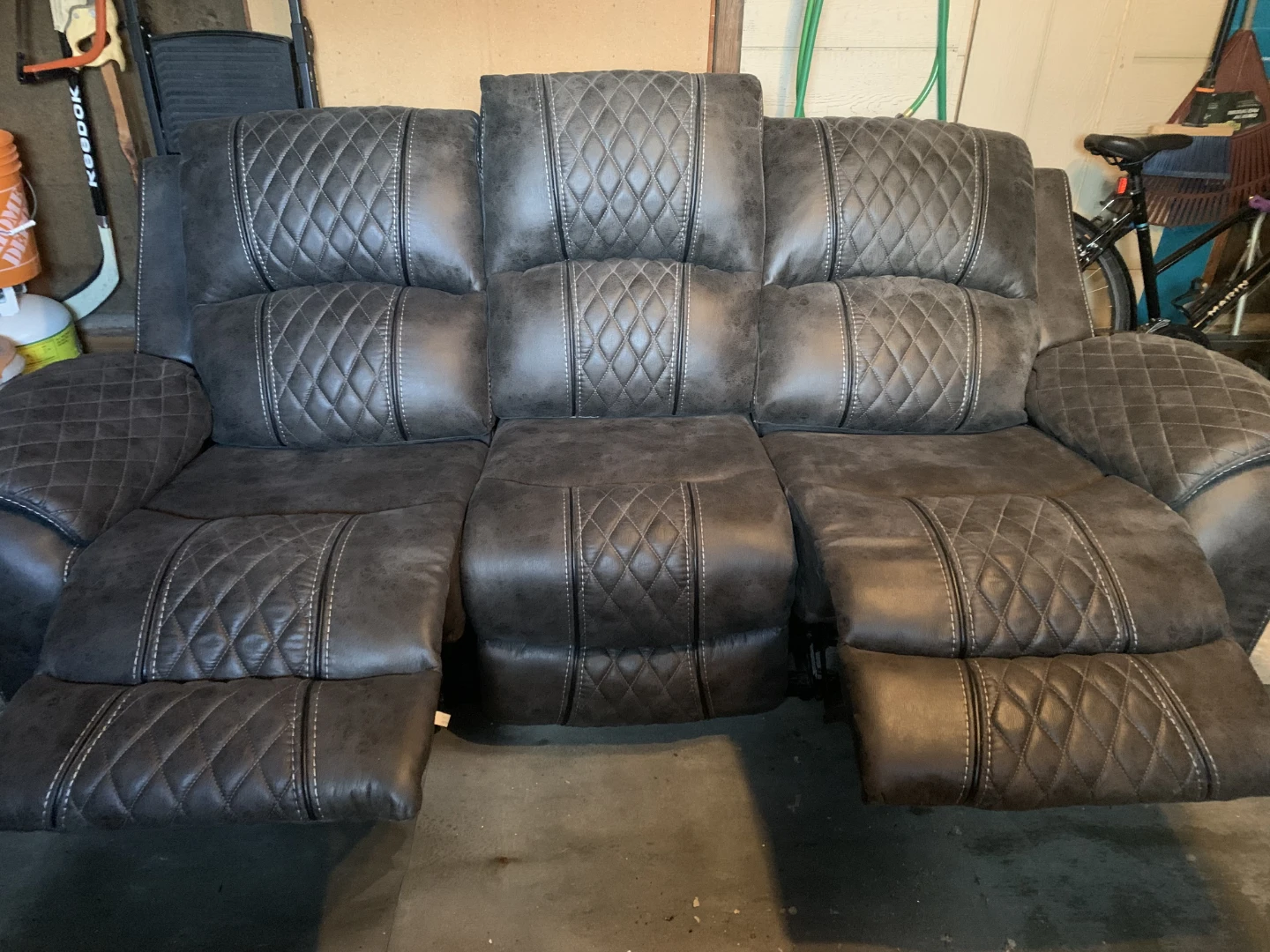 Grey Power Reclining Sofa - 89" Long - photo 2