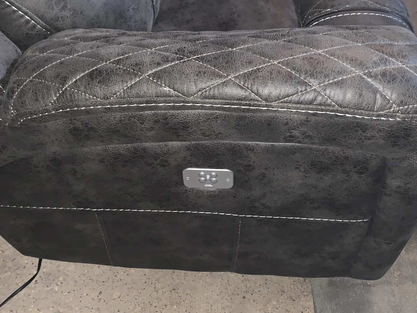 Grey Power Reclining Sofa - 89" Long - photo 4
