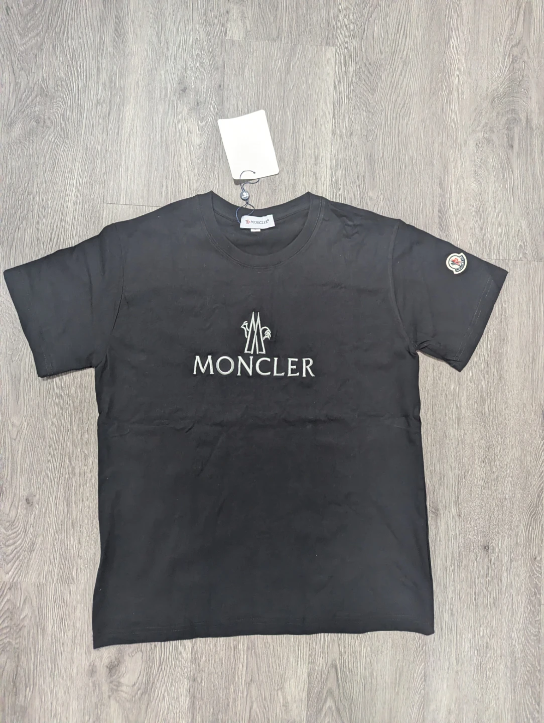 New Moncler Black T-Shirt Size S/M