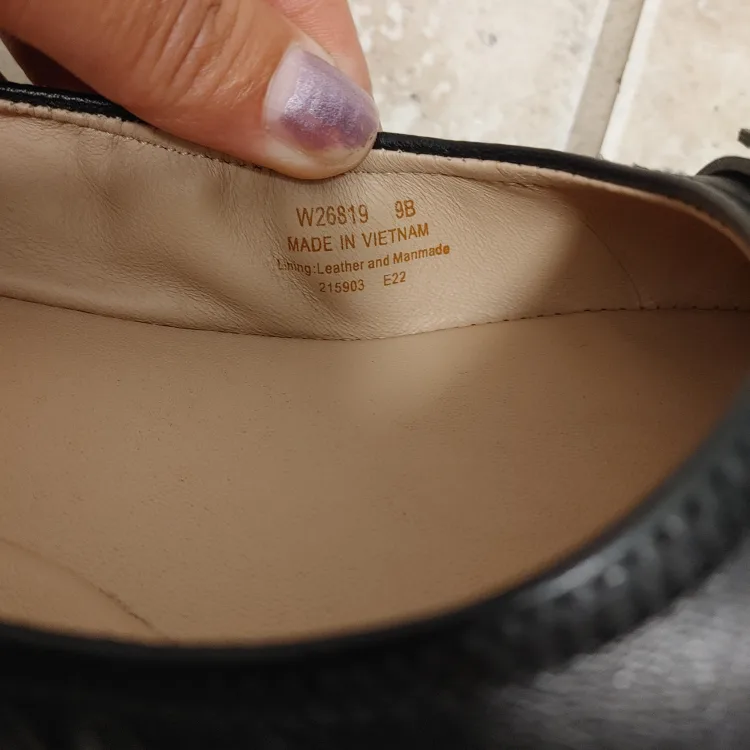 Black Leather  Flats size 9 image indicator(6)