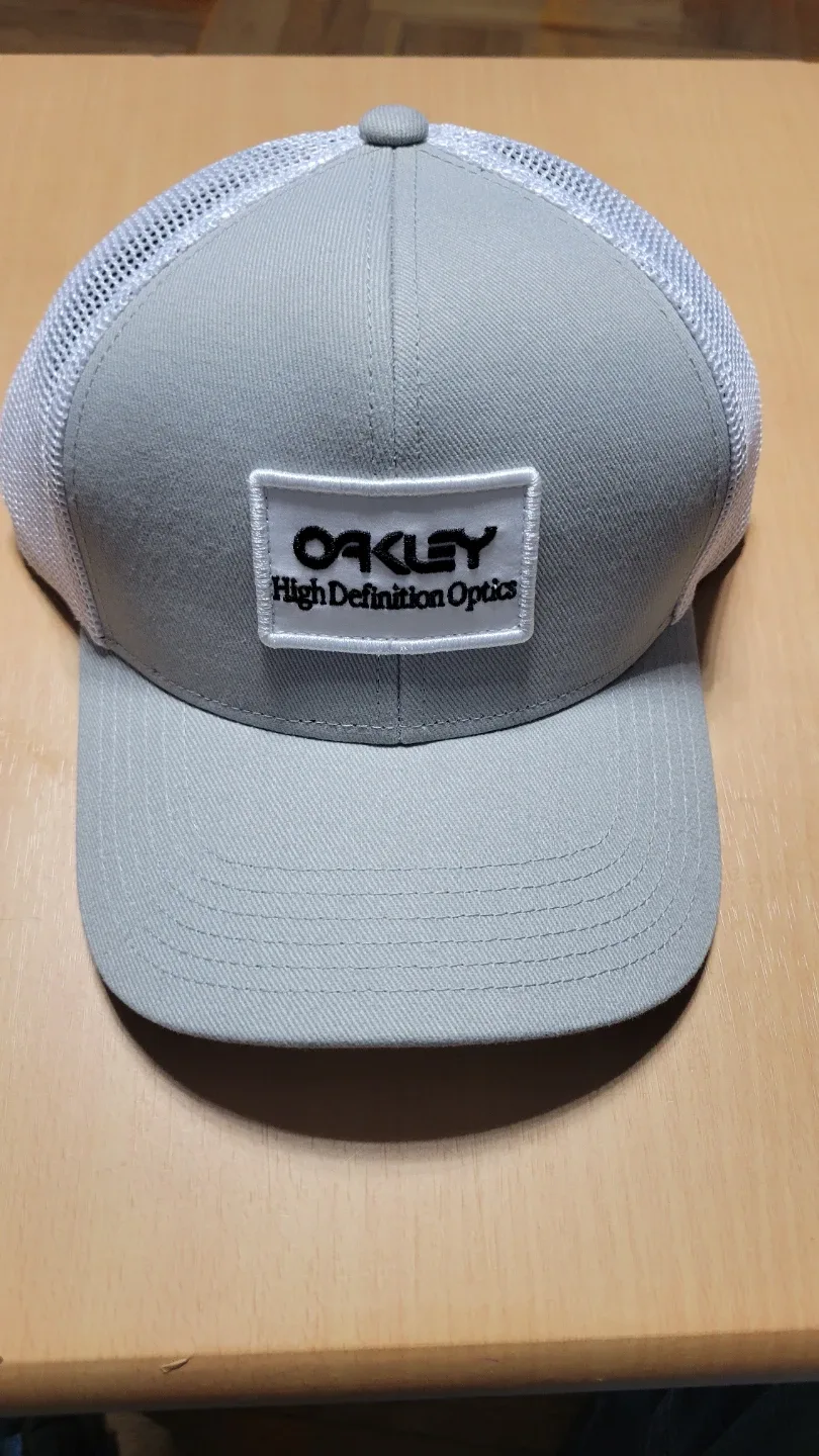 New Oakley High Definition Optics Trucker Hat Stone Gray