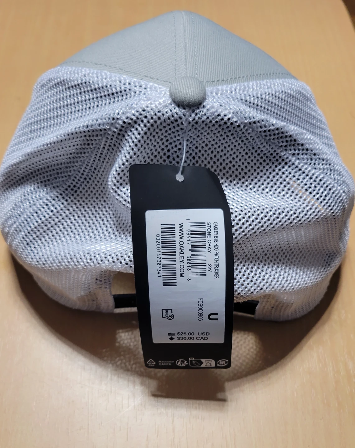 New Oakley High Definition Optics Trucker Hat Stone Gray - photo 2