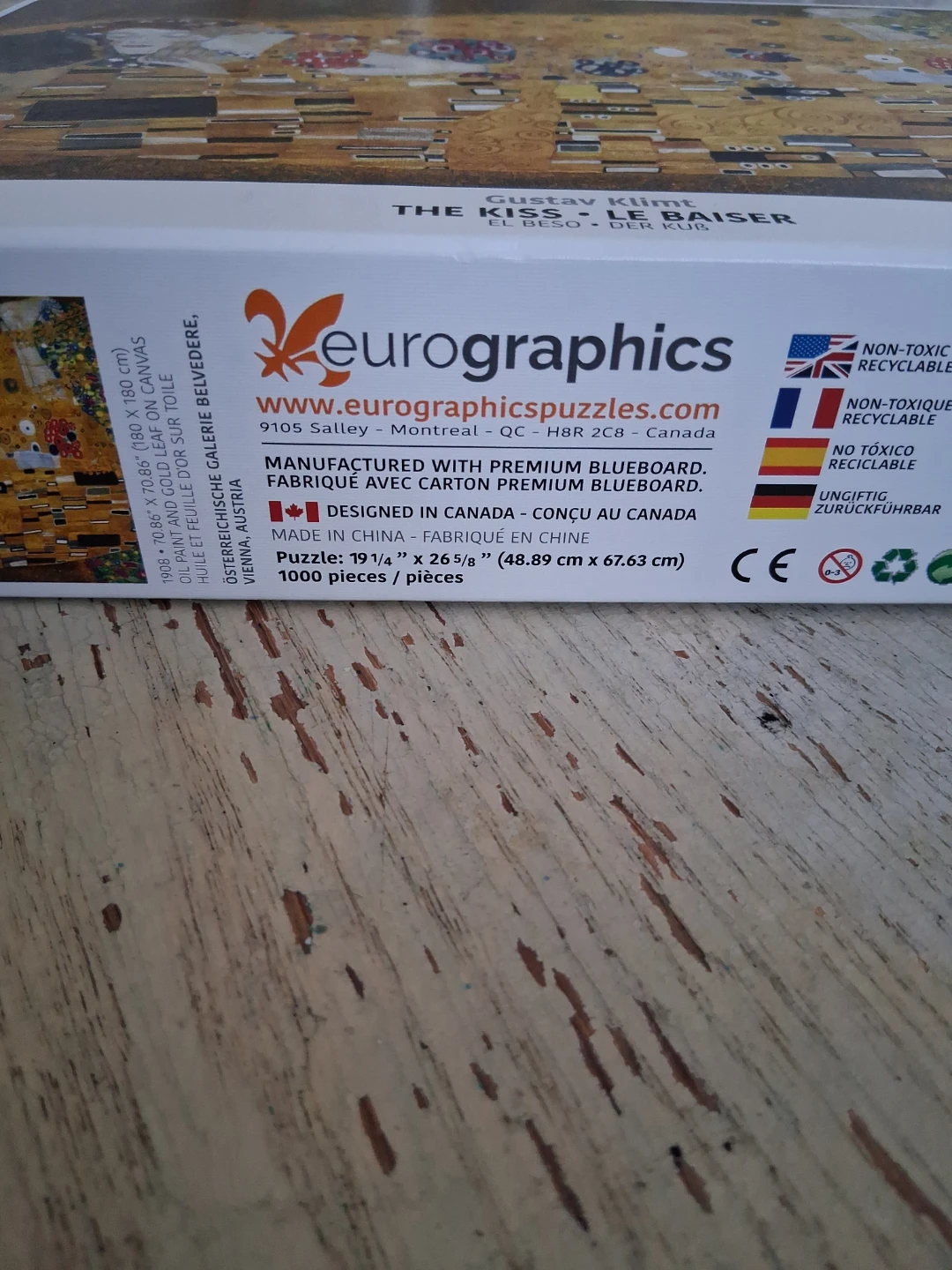 Eurographics Gustav Klimt The Kiss 1000pc Puzzle - photo 3