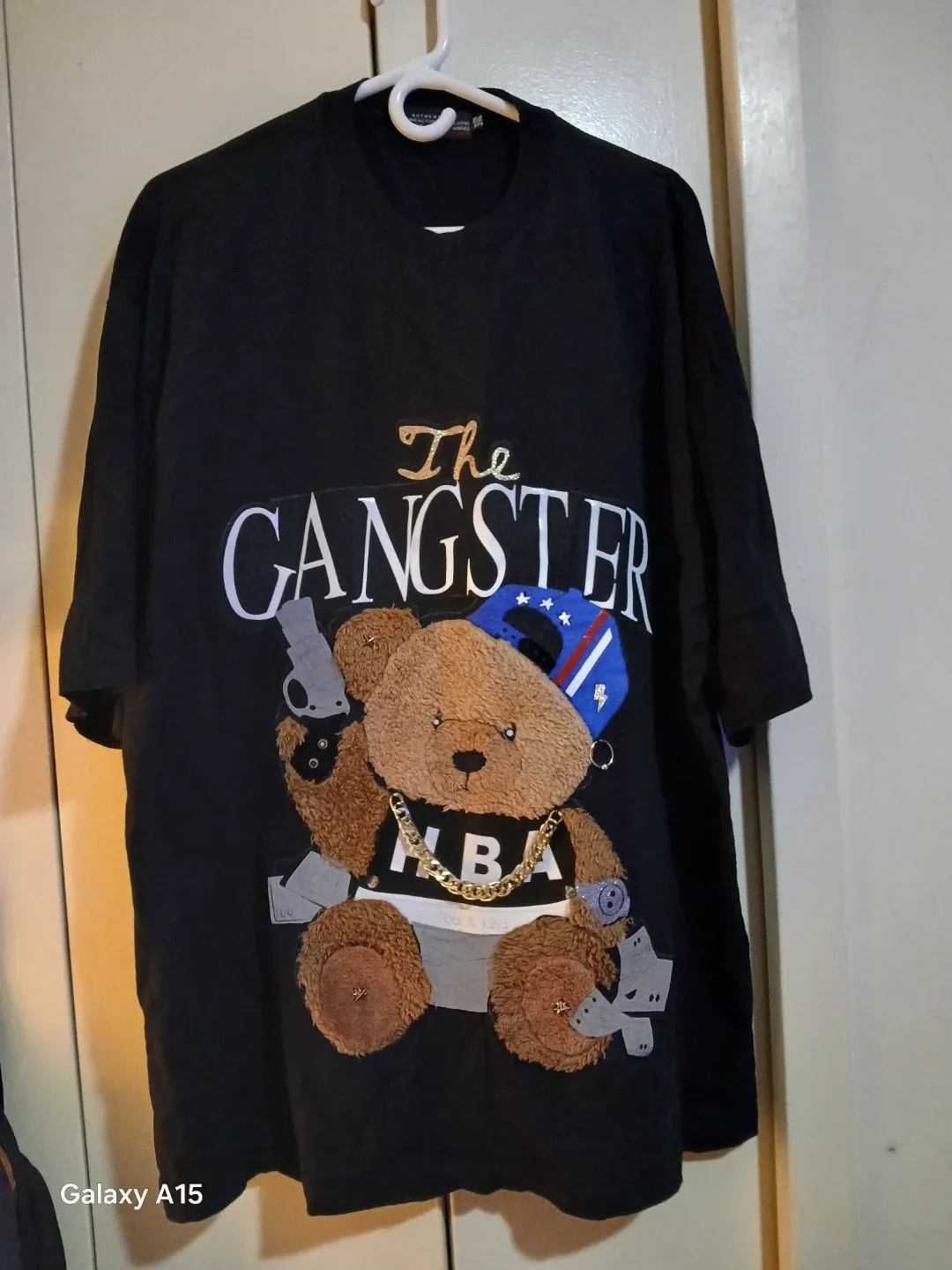 The Gangster Bear Black T-Shirt - Size 2XL