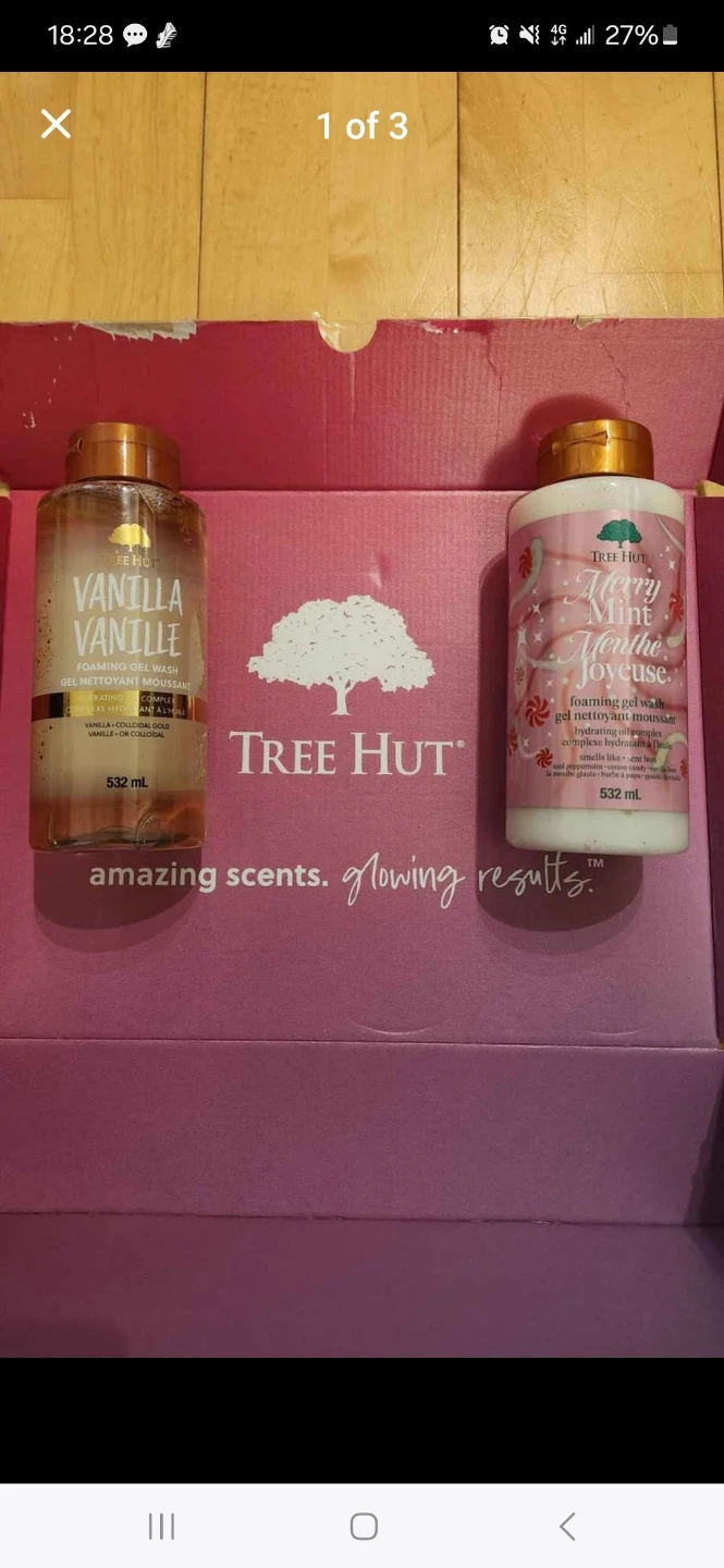 Tree Hut Vanilla, Merry Mint Foaming Gel Body Wash (Brand New)