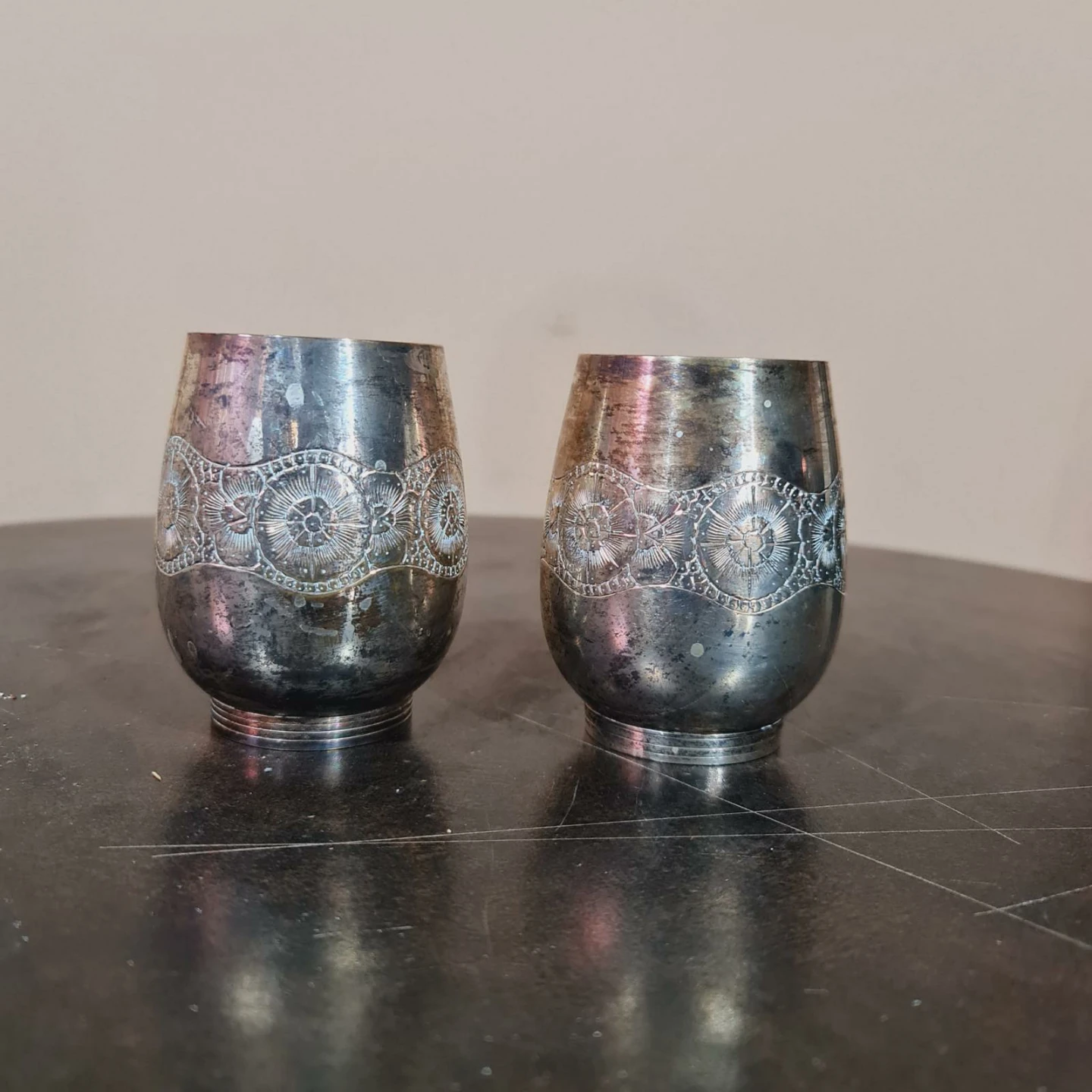 Vintage Silver Plated Cups - Set of 2