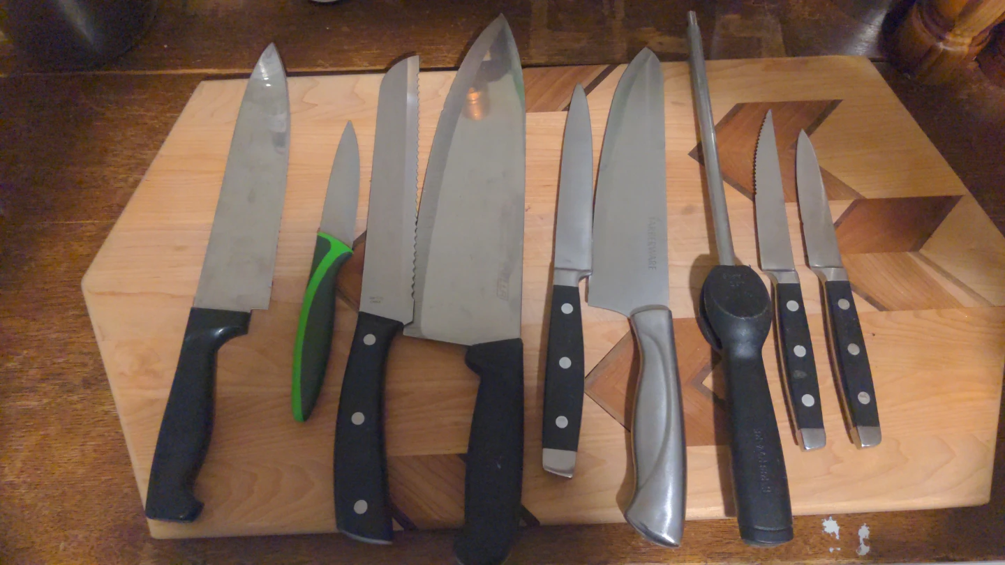 Variety of Kitchen Knives