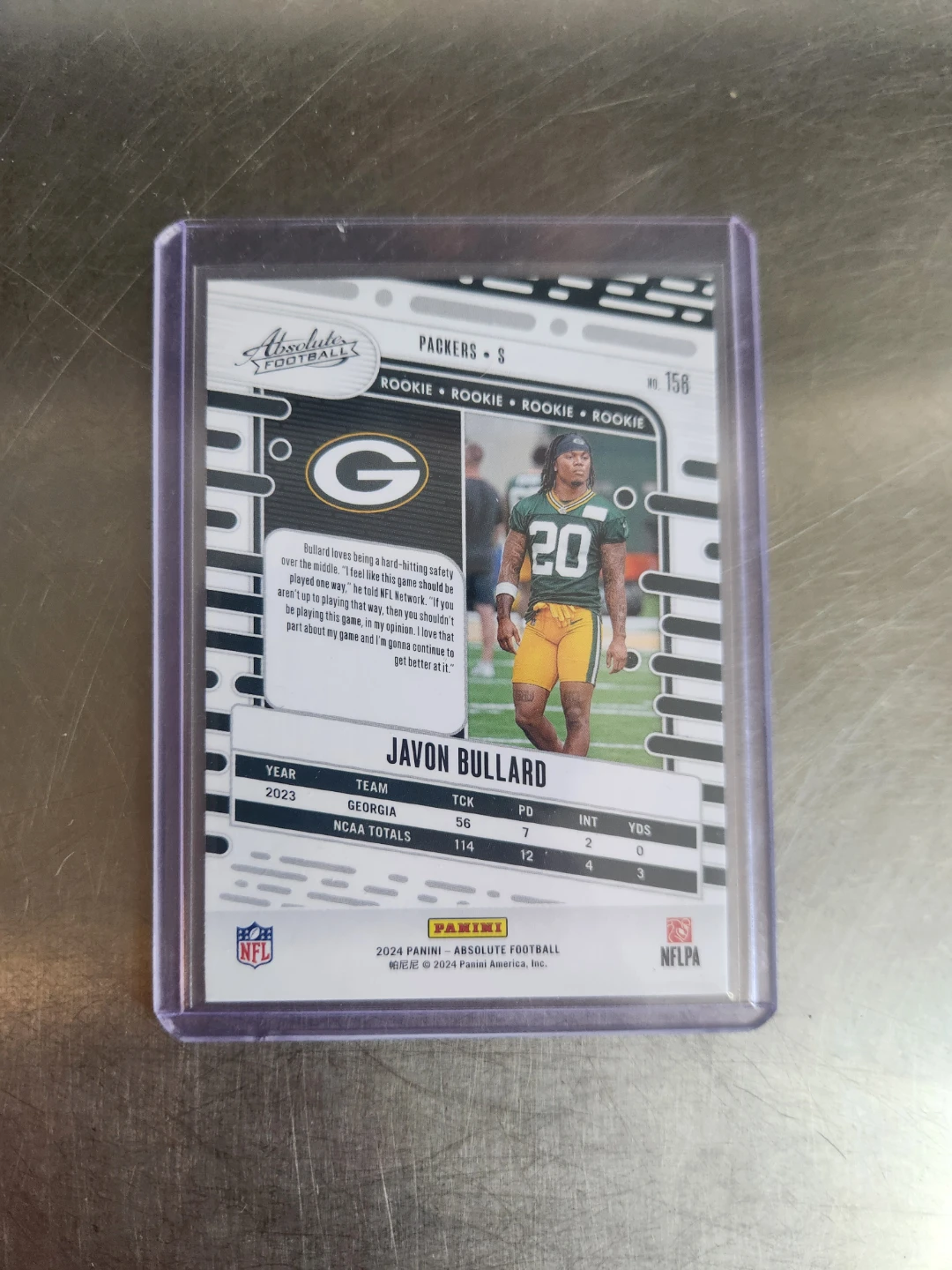 Javon Bullard Absolute Football Rookie Card - photo 2