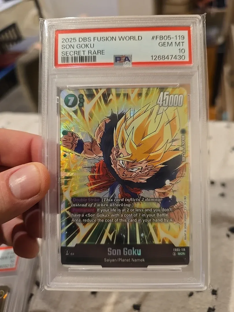 2025 DBS Fusion World Son Goku fb05 119 Secret Rare GEM MT 10