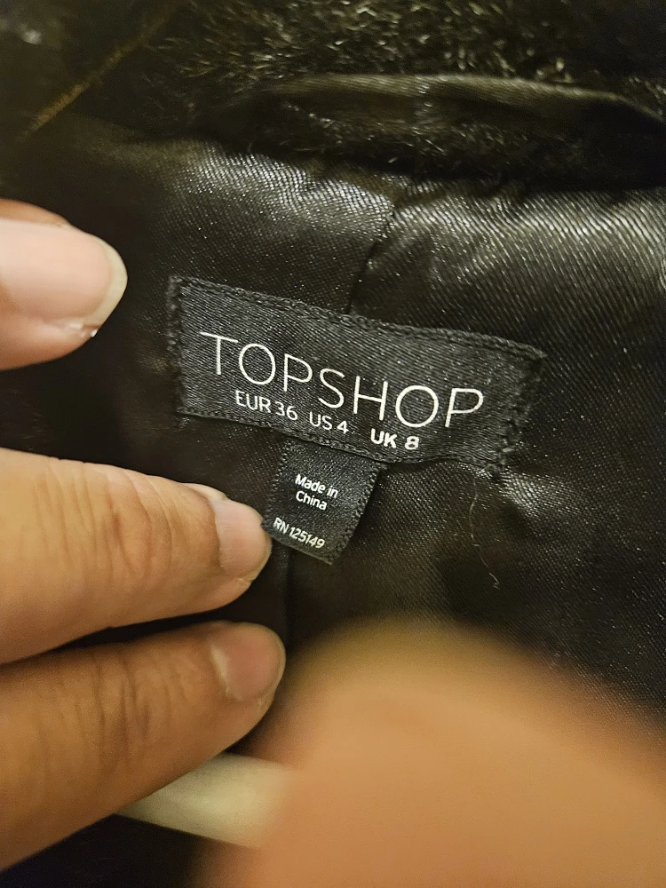 Topshop Faux Fur Dalmatian Print Coat - Size US 4 - photo 2