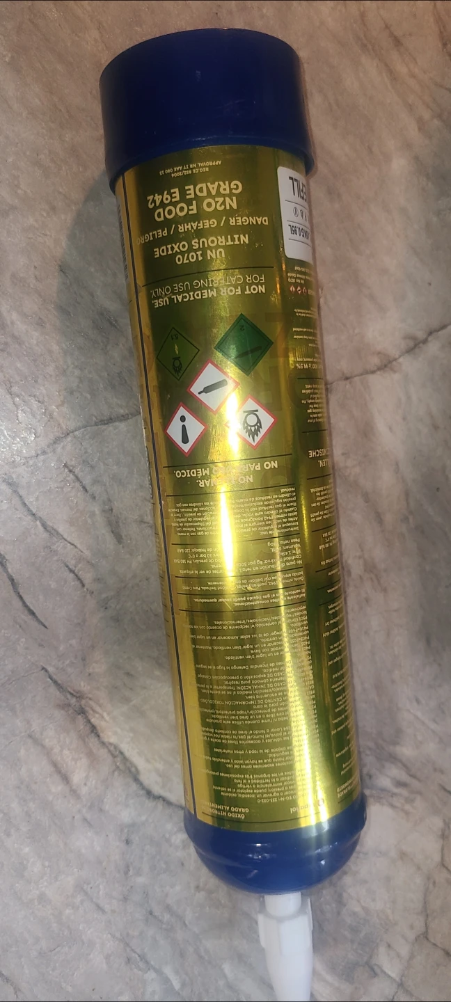 GoldWhip 700 Nitrous Oxide Catering Gas Cylinder 🧡 - photo 3