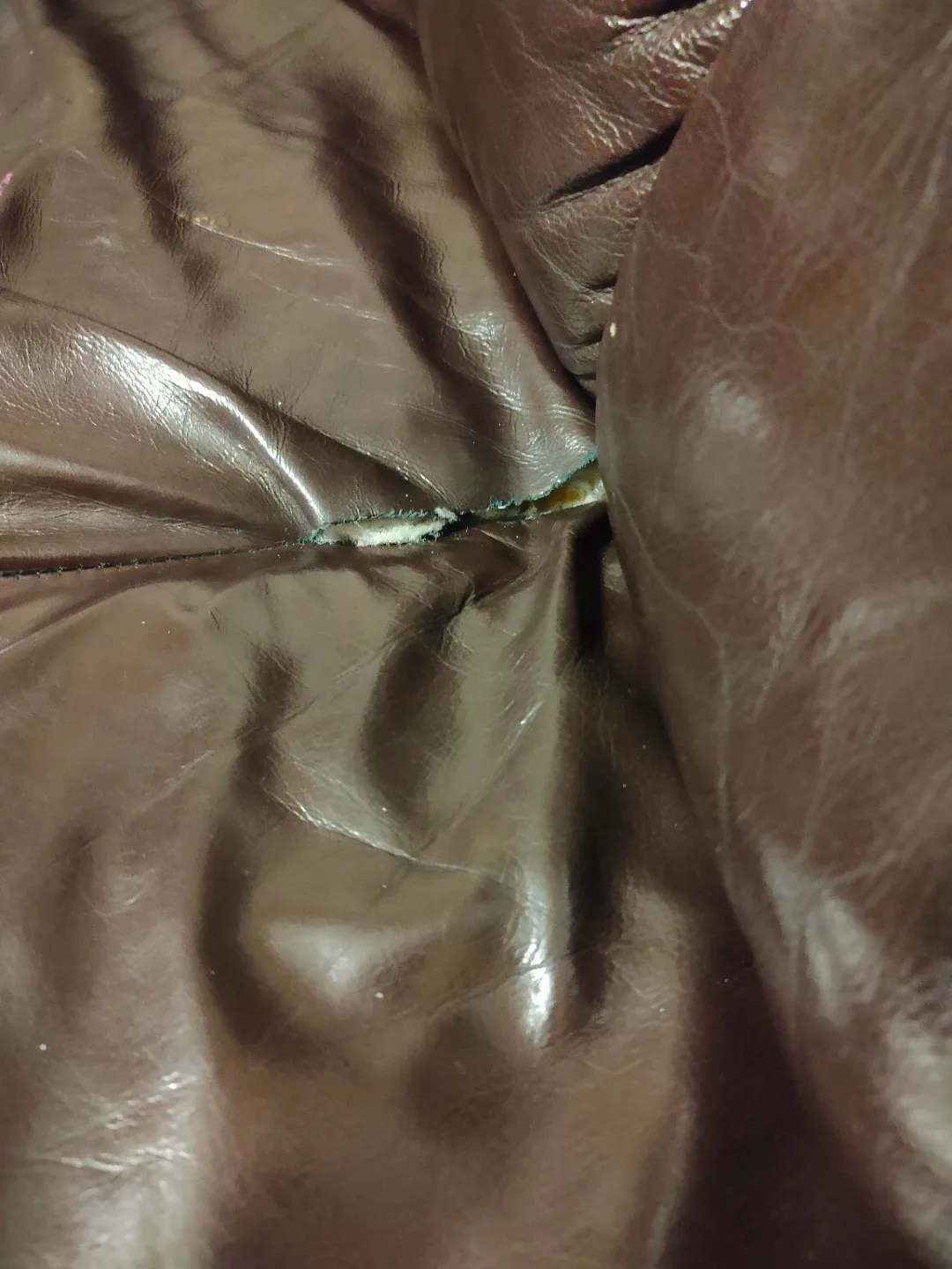 Brown Leather Loveseat Sofa image indicator(2)