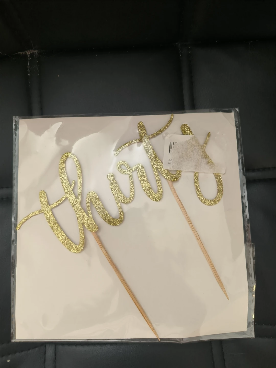 Gold Glitter 'Thirty' Cake Topper - New!