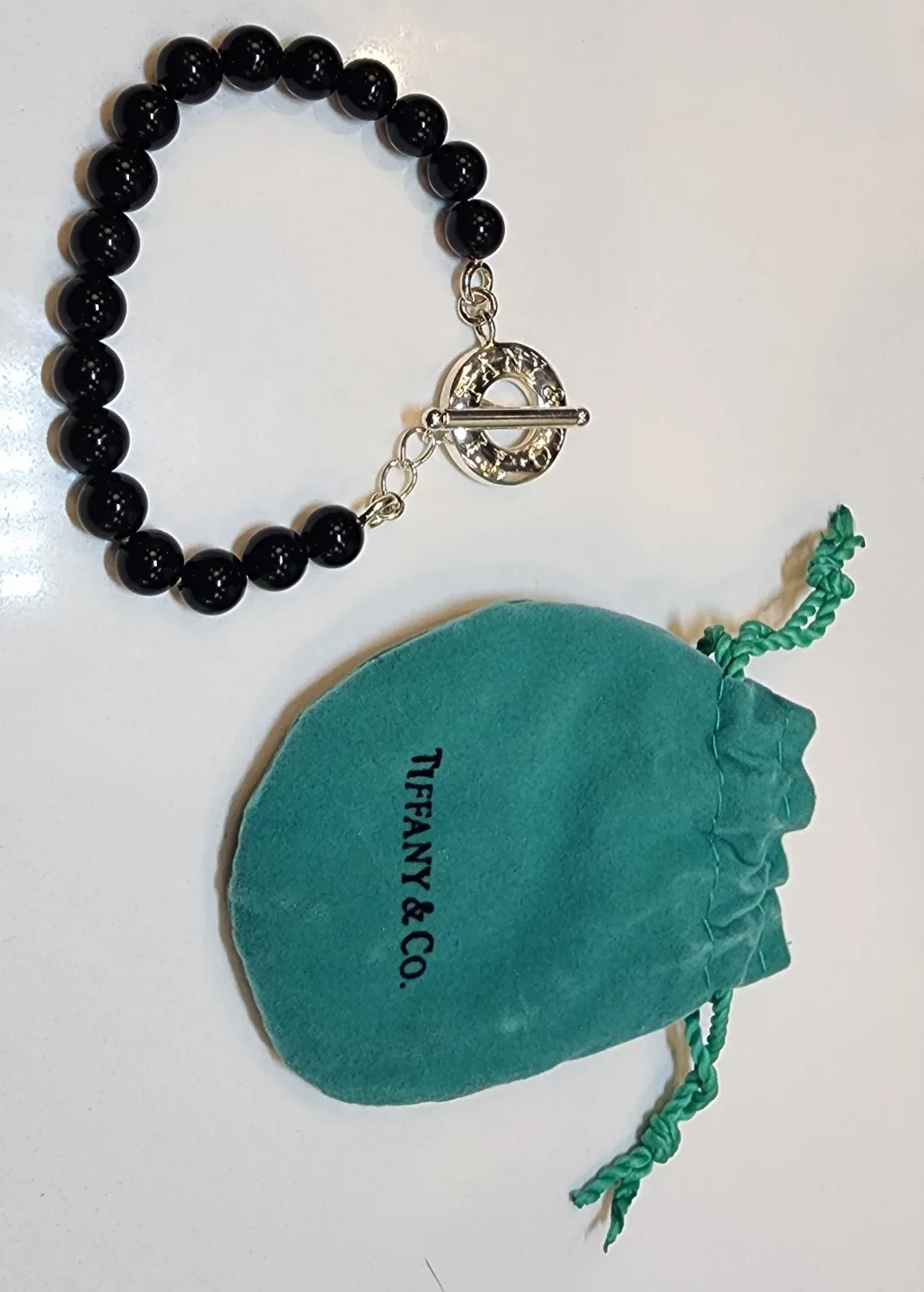 Tiffany & Co. Black Onyx Bead Bracelet