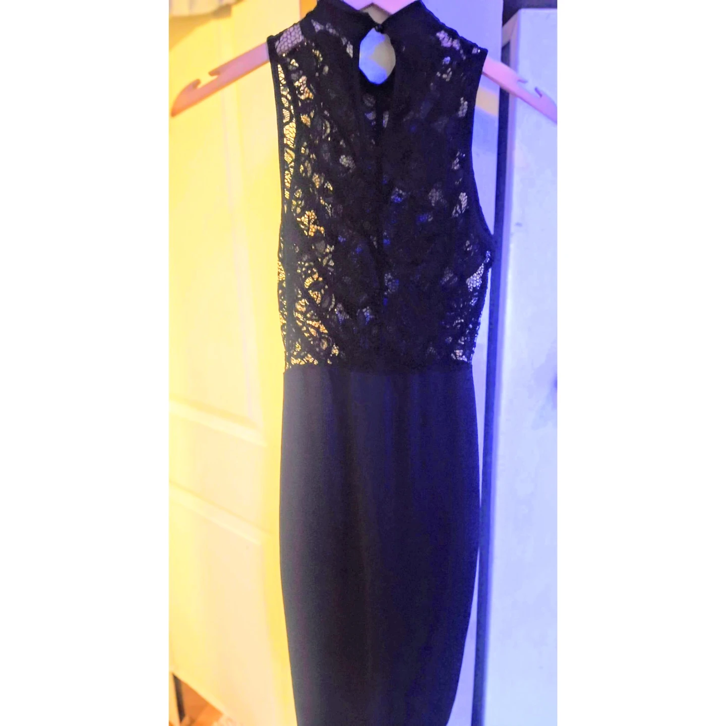 Black Halter Style Cocktail Dress in Size Small - photo 2