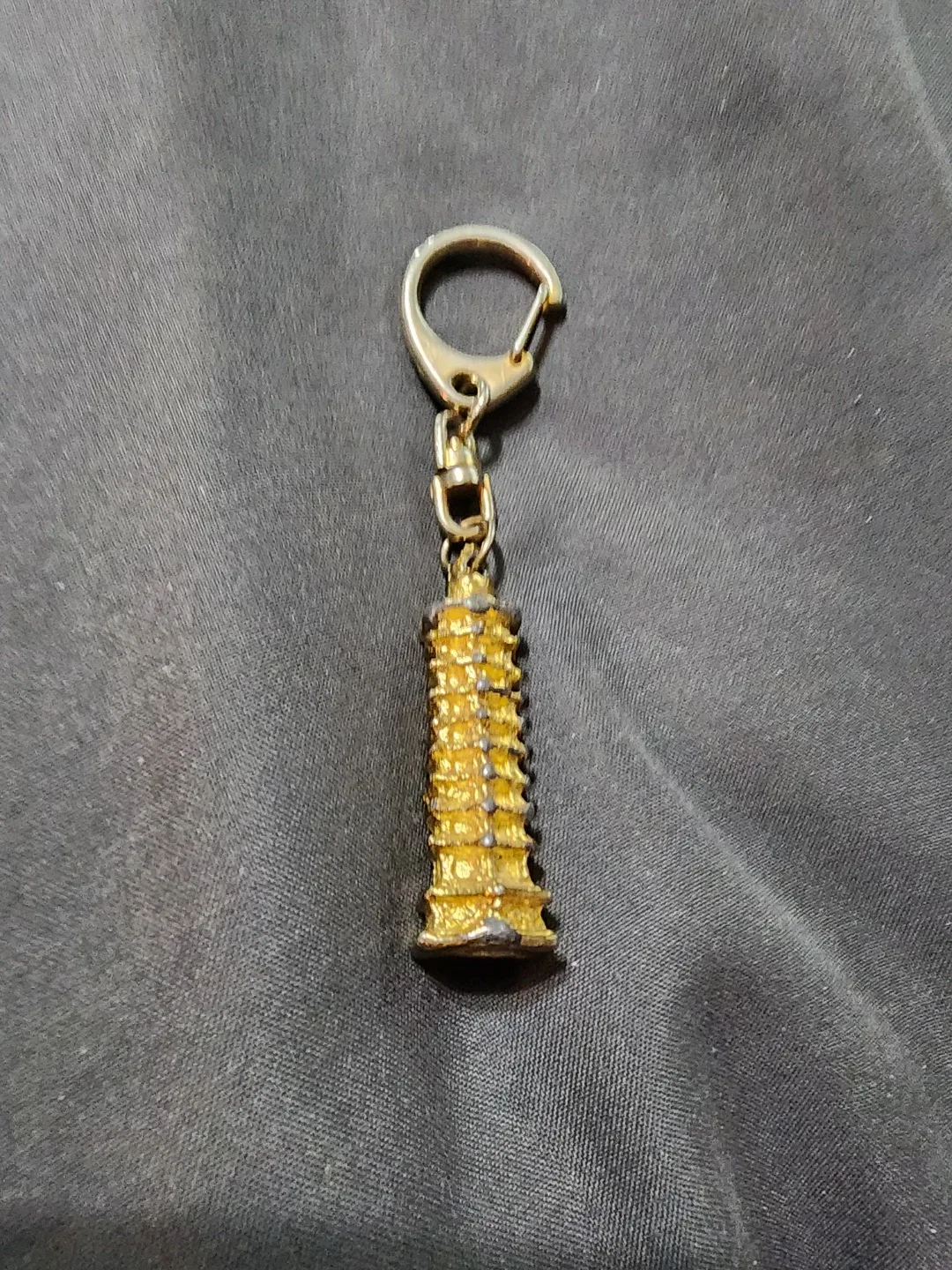 Gold Pagoda Keychain