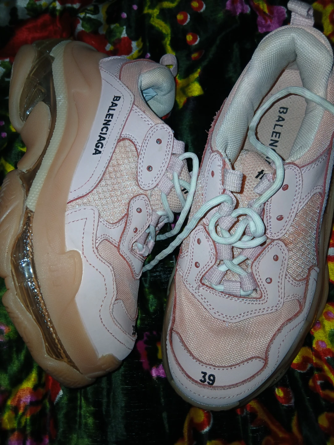Balenciaga Triple S Pink Sneakers Size 39