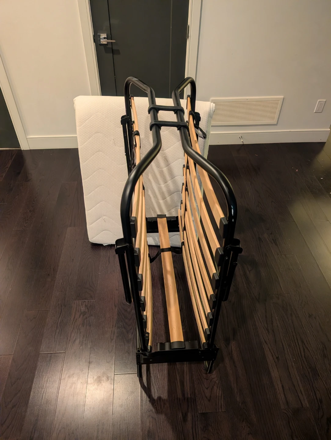 Folding Bed Frame with Mattress