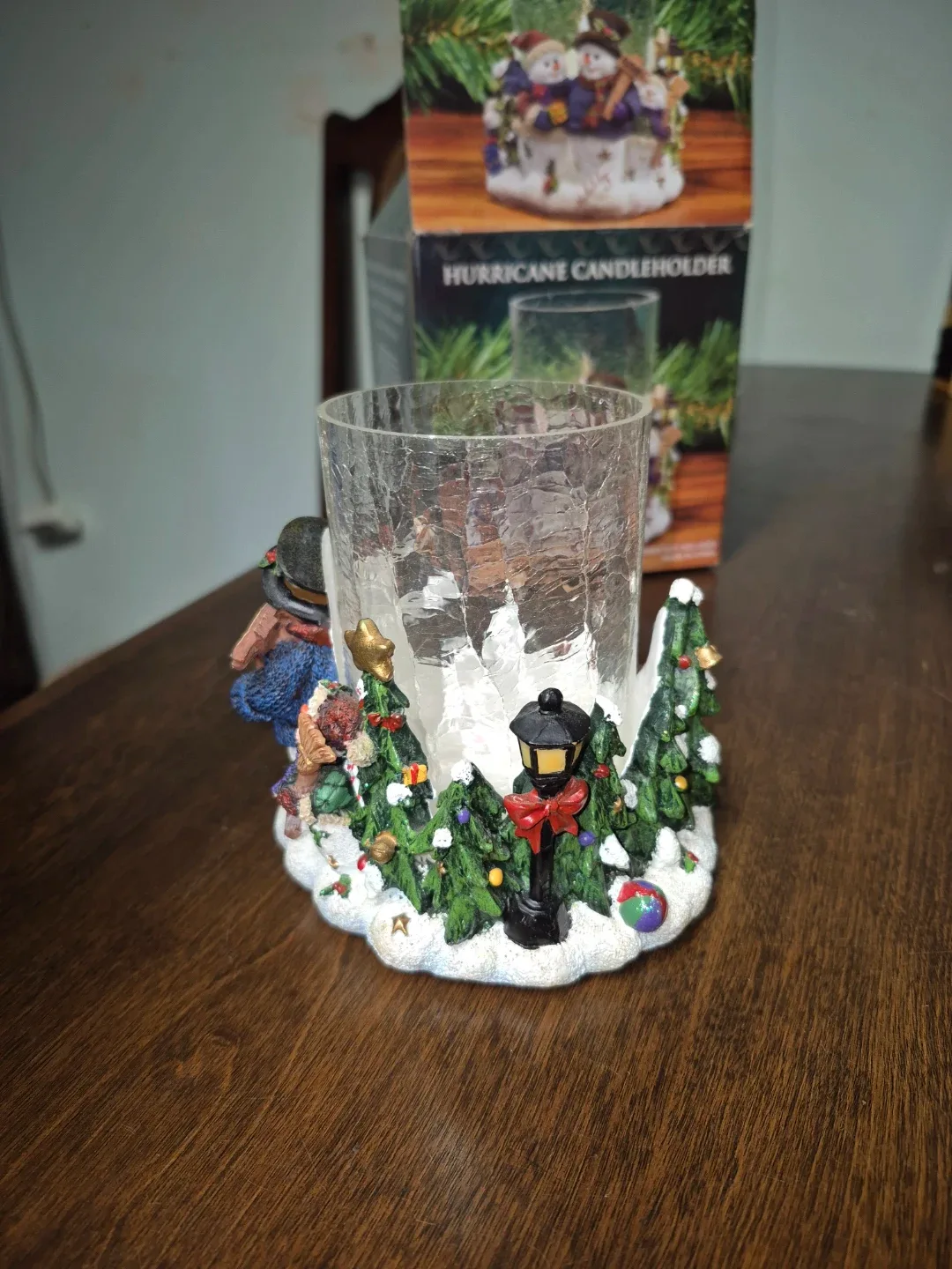 Snowman Hurricane Candleholder with Box image indicator(2)