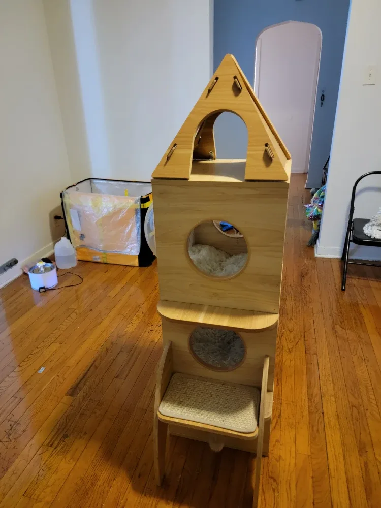 Spaceship Cat Tree Tower Condo image indicator(4)