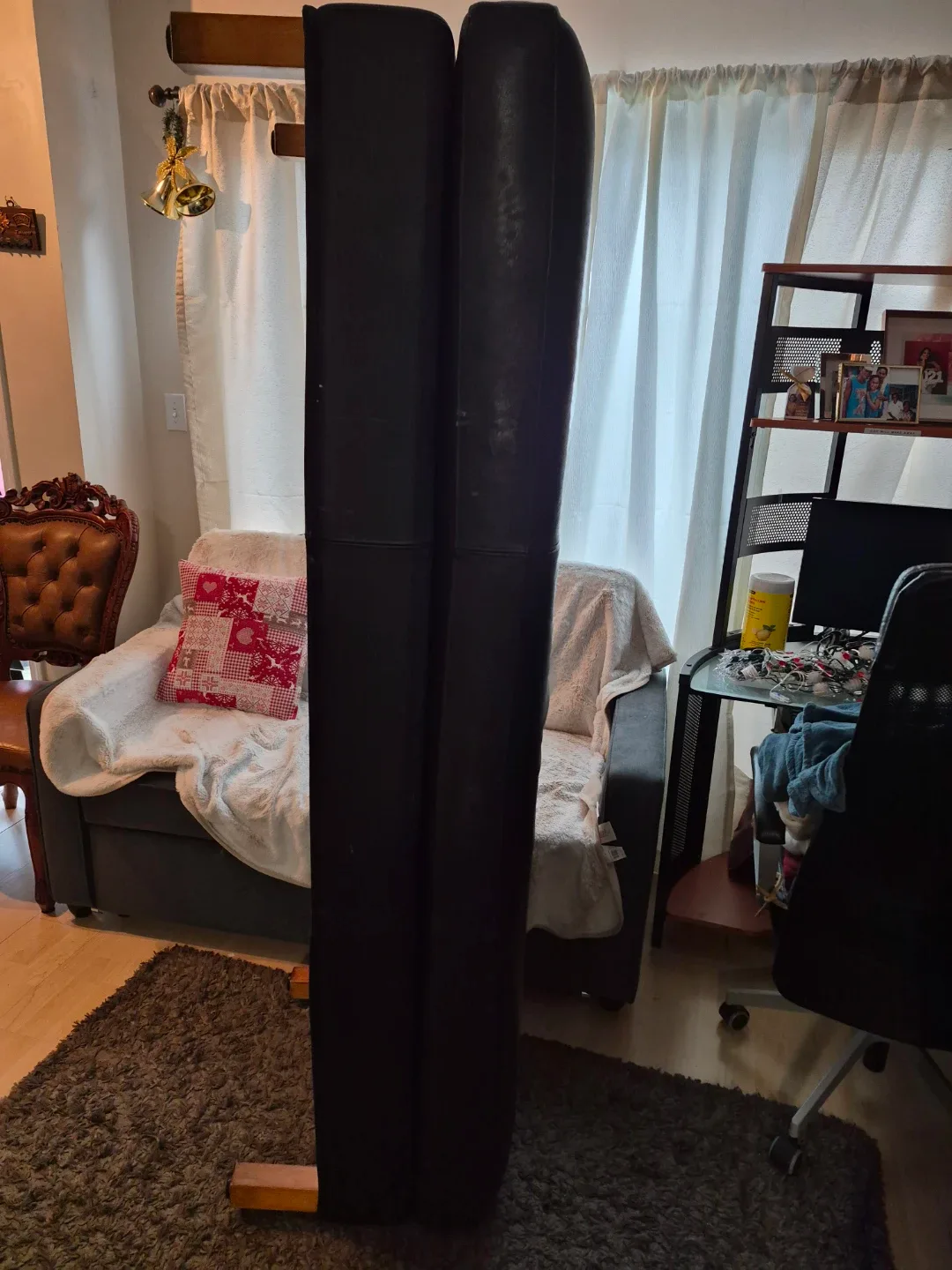 Black Leather Ottoman Bench image indicator(3)