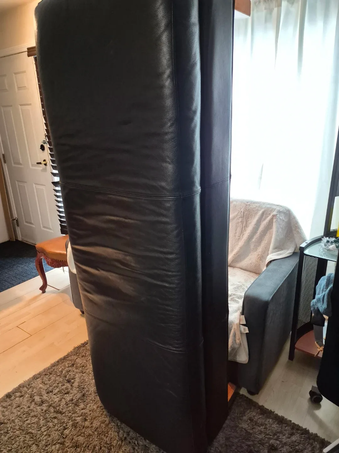 Black Leather Ottoman Bench image indicator(5)