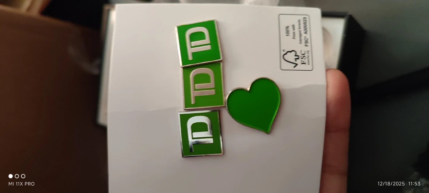 TD Bank Pin Set - Green & Silver