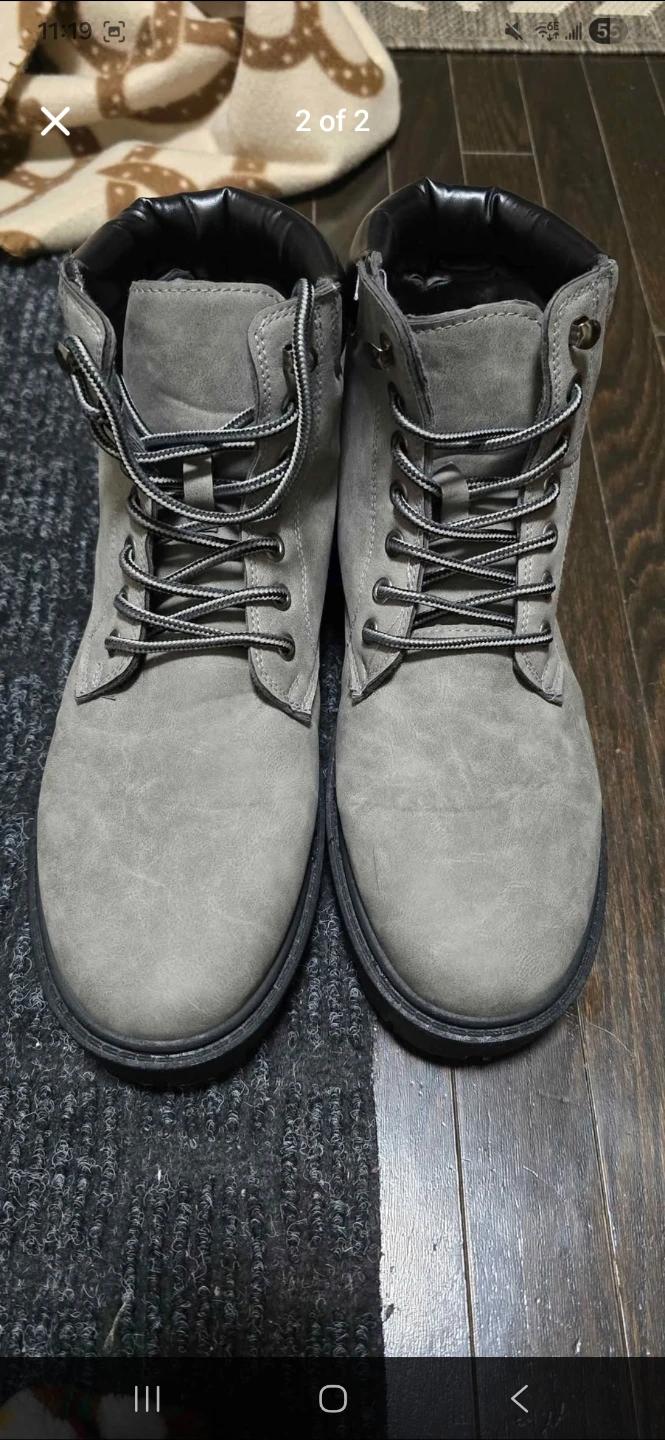 Never used Grey Ankle snow Boots - Size 10