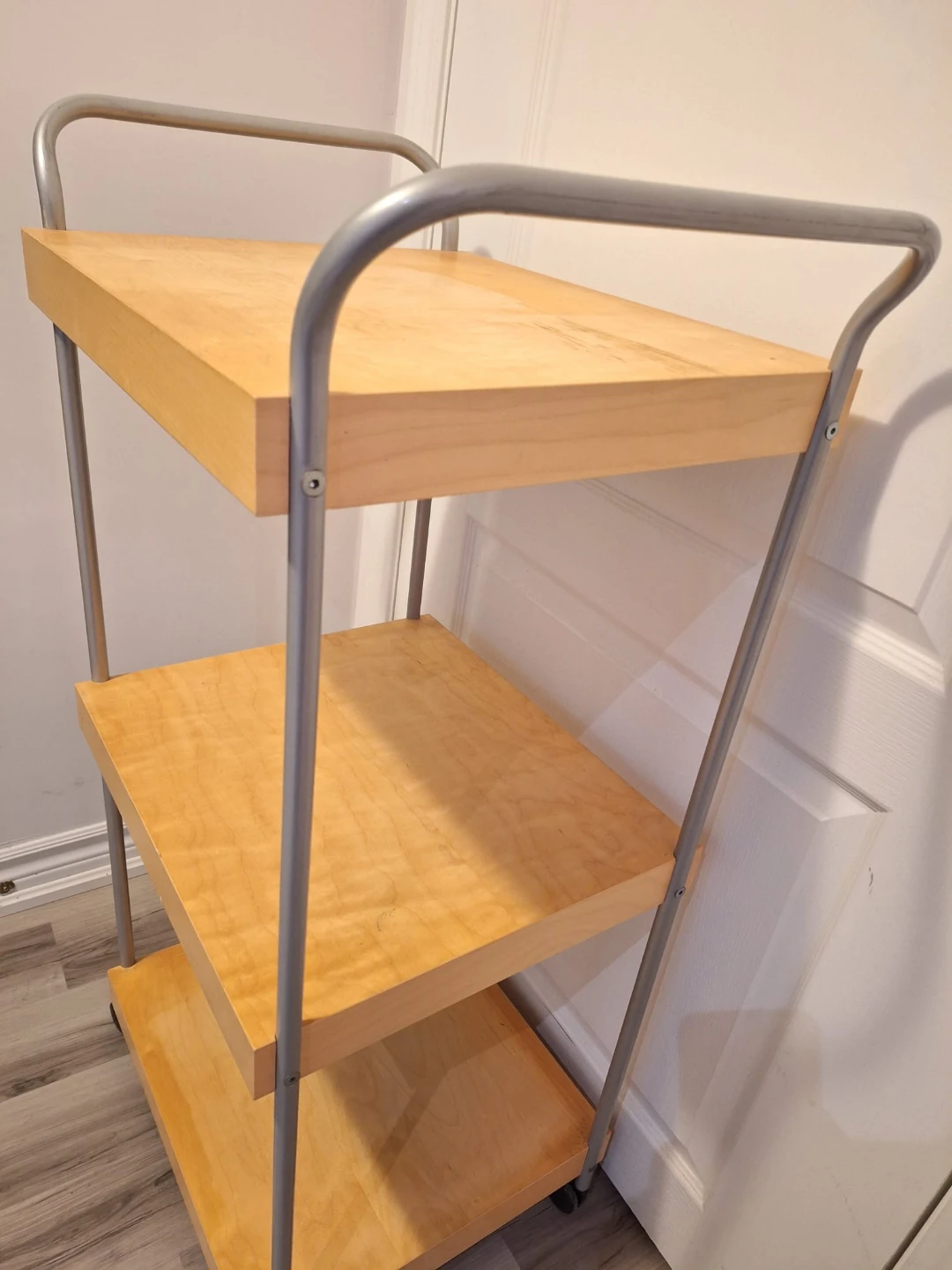 Wooden Shelf with Wheels - photo 3